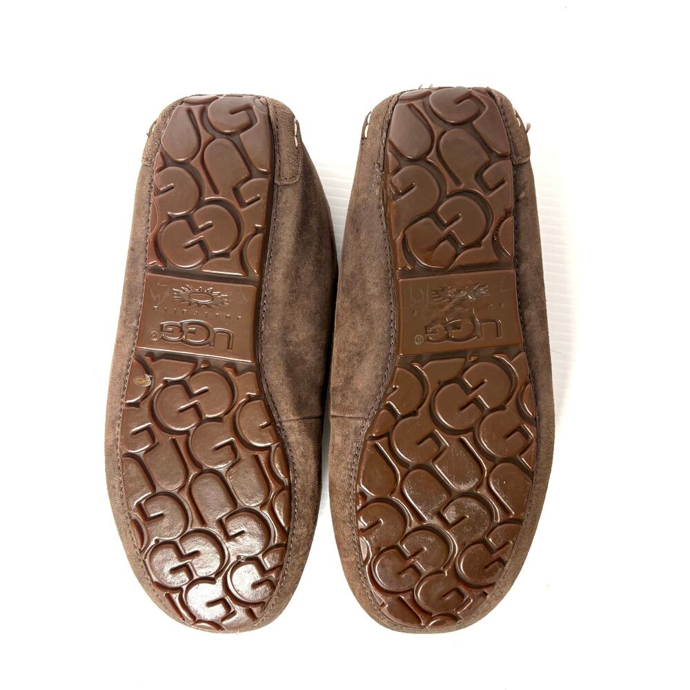 UGG Australia Slippers Brown Suede Shearling Moccasin Cozy Women Size 6 - Picture 5 of 6